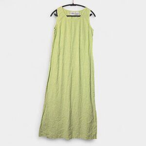 VTG Studio Ease Sleeveless Gingham Maxi Dress 10 Cottagecore Coastal Grandma